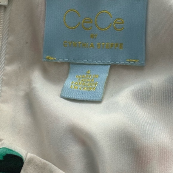 CECE By CYNTHIA STEFFE Sleeveless Floral Drop Waist Charley Dress 4 - Picture 11 of 11